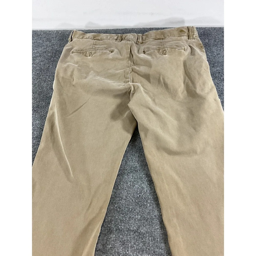 Tommy Bahama Men's Chino Pants 35x34 Khaki Tan Straight Leg Stretch Island Zone